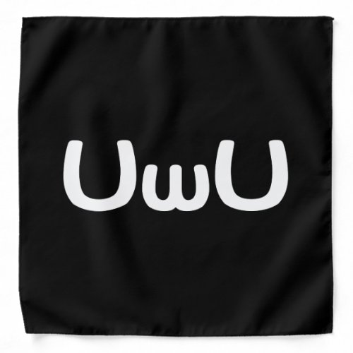 UwU Happy Anime Face Emoticon Bandana