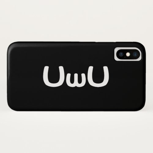 UwU Happy Anime Face Emoticon iPhone X Case