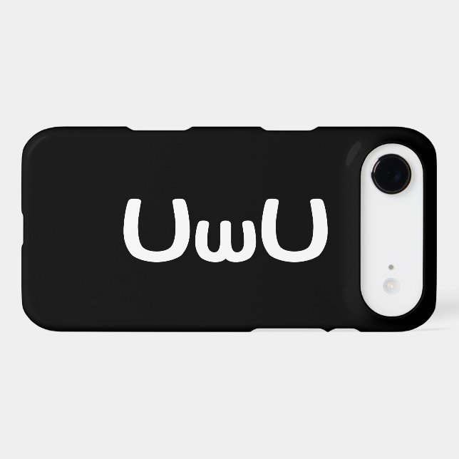 UwU Happy Anime Face Emoticon Case-Mate iPhone Case (Back (Horizontal))