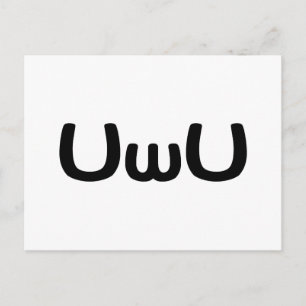 UwU Happy Anime Face Emoticon Postcard