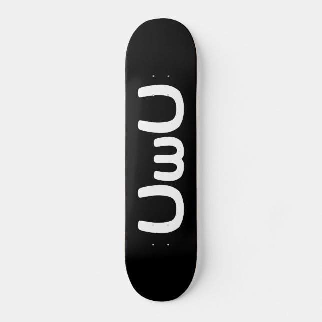 UwU Happy Anime Face Emoticon Skateboard (Front)