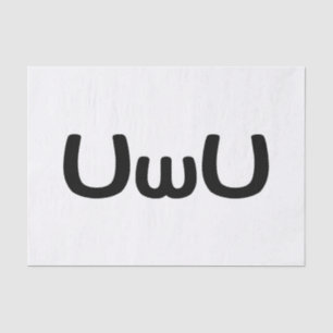 UwU Happy Anime Face Emoticon Tissue Paper