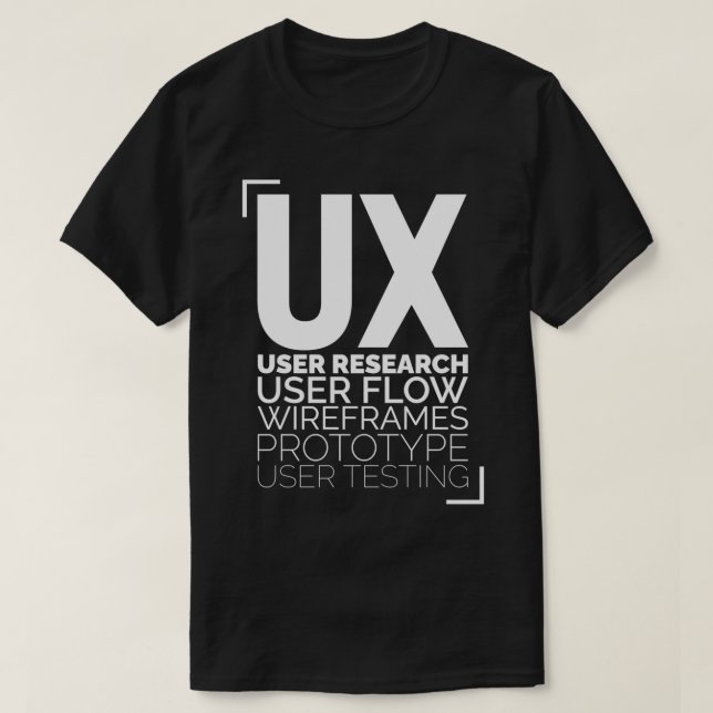 Ux design process gift for user experience designe T-Shirt (Design Front)