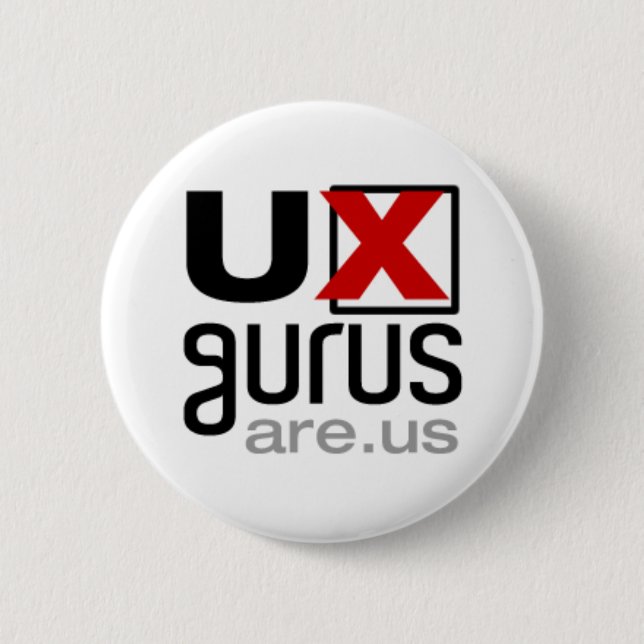 UX gurus are us! - Official pin (Front)