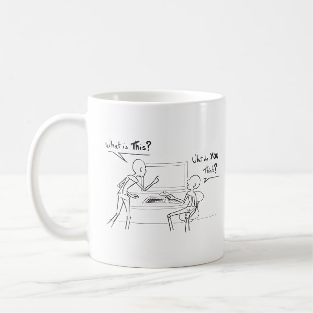 UX - What C you Think - to use experiment design Coffee Mug (Left)
