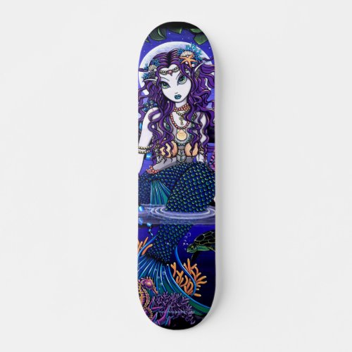 Uxia Twilight Moon Gothic Mermaid Skateboard
