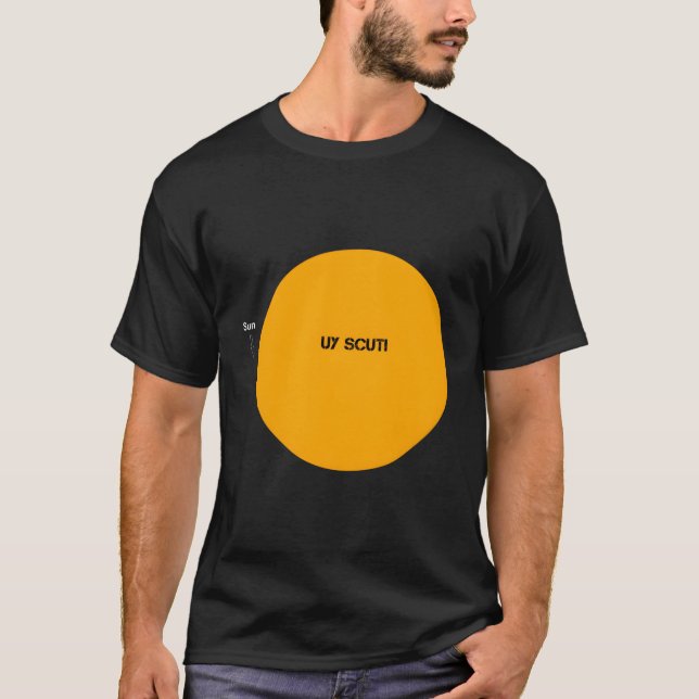 Uy Scuti Compared To The Sun T-Shirt (Front)