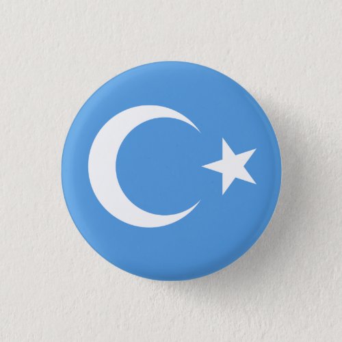 Uyghur East Turkestan Flag Button