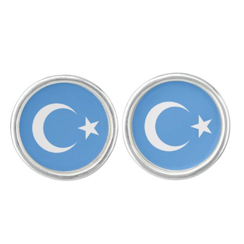 Uyghur East Turkestan Silver Cufflinks