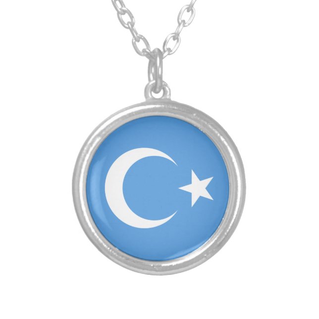 Uyghur/ East Turkestan Silver Plated Necklace (Front)
