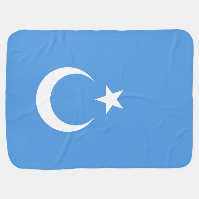 Uyghur Flag of East Turkistan (Uyghuristan) Baby Blanket (Horizontal)