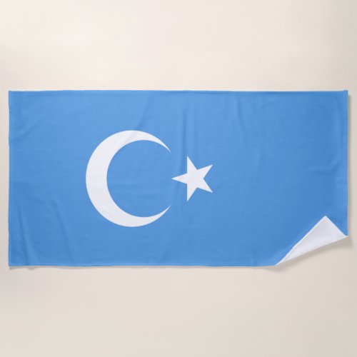 Uyghur Flag of East Turkistan Uyghuristan Beach Towel