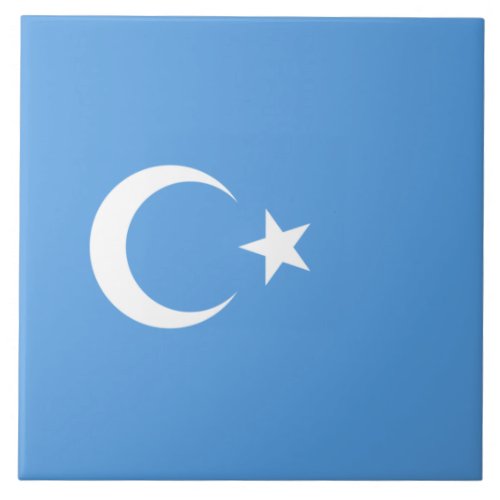 Uyghur Flag of East Turkistan Uyghuristan Ceramic Tile