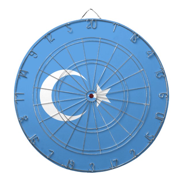 Uyghur Flag of East Turkistan (Uyghuristan) Dart Board (Front)