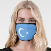 Uyghur Flag of East Turkistan (Uyghuristan) Face Mask (Worn Her)