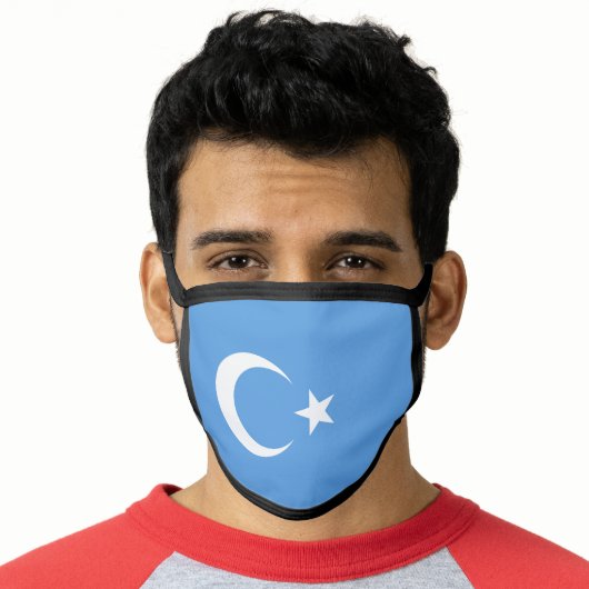 Uyghur Flag of East Turkistan (Uyghuristan) Face Mask (Worn Him)
