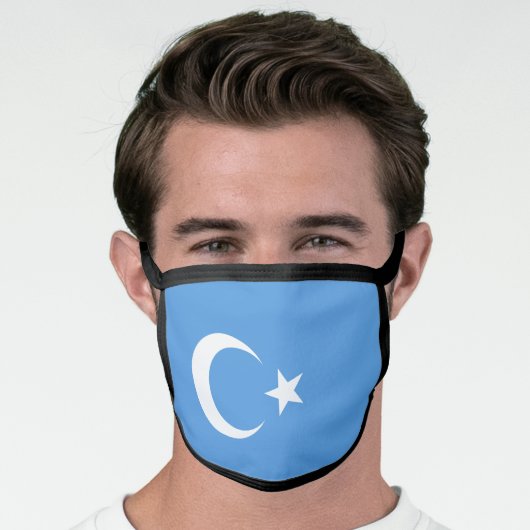 Uyghur Flag of East Turkistan (Uyghuristan) Face Mask (Worn Him)