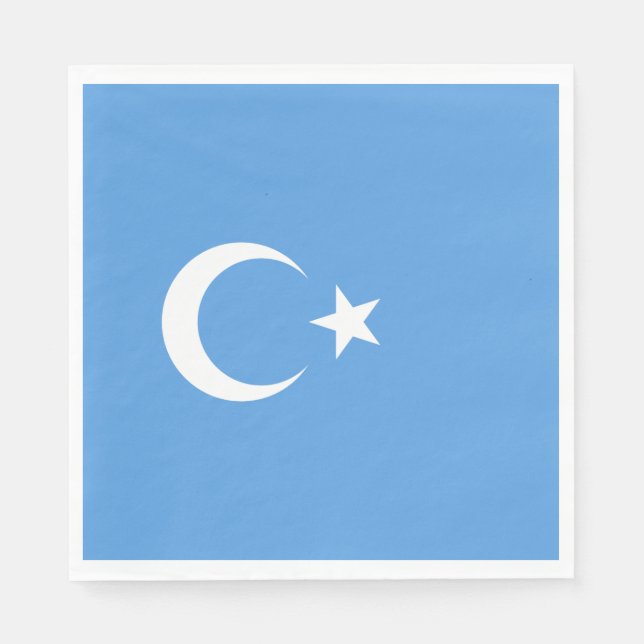 Uyghur Flag of East Turkistan (Uyghuristan) Napkins (Front)