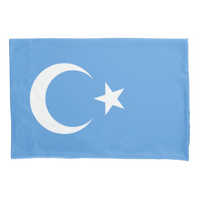 Uyghur Flag of East Turkistan (Uyghuristan) Pillow Case (Front-Left)