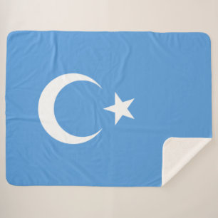Uyghur Flag of East Turkistan (Uyghuristan) Sherpa Blanket