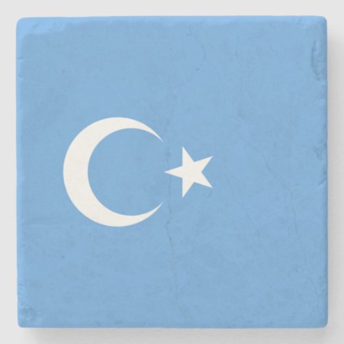 Uyghur Flag of East Turkistan Uyghuristan Stone Coaster