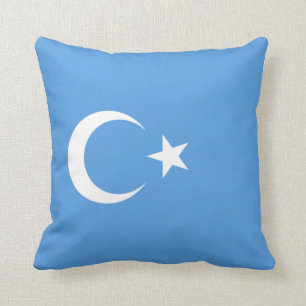 Uyghur Flag of East Turkistan (Uyghuristan) Throw Pillow