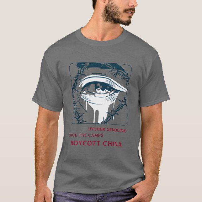 Uyghur Genocide Closehe Camps Boycott China friend T-Shirt (Front)