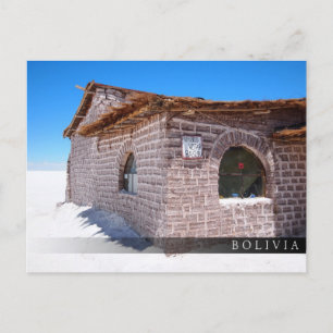 Uyuni salt hotel in Bolivia Postcard