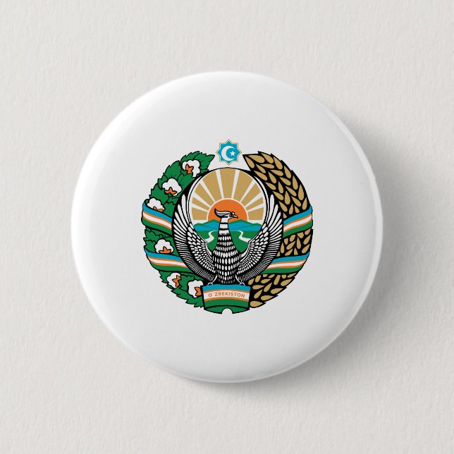 Uzbek coat of arms button (Front)