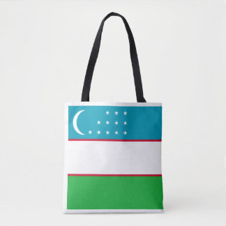 Uzbek Flag, Flag of Uzbekistan Tote Bag