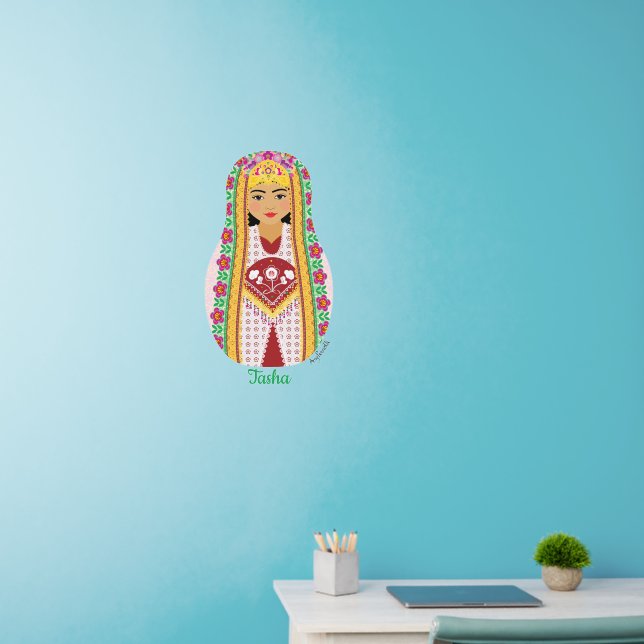 Uzbek Matryoshka Wall Decal (Home Office)