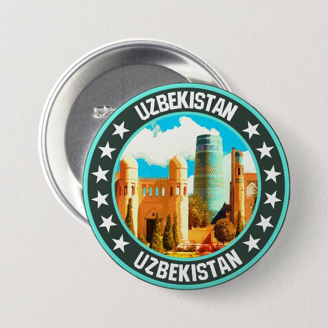 Uzbekistan                                         button (Front & Back)