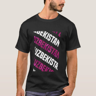Uzbekistan Camo Pattern Pink Camouflage T-Shirt