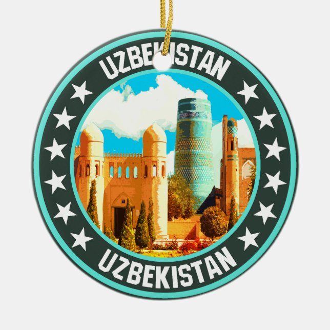 Uzbekistan                                         ceramic ornament (Front)