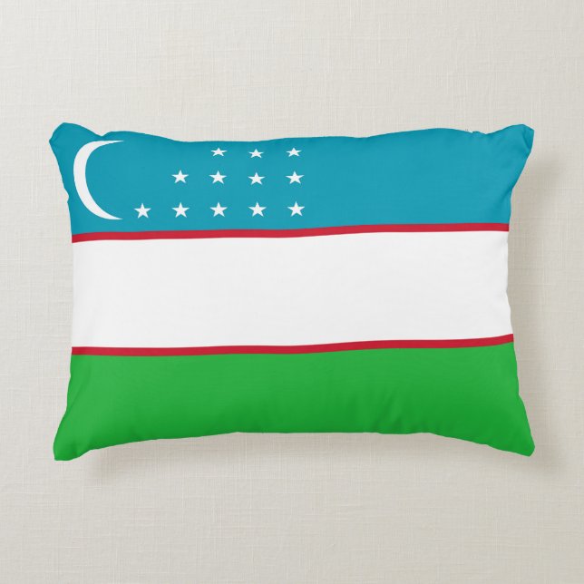 Uzbekistan flag accent pillow (Front)