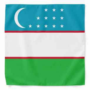 Uzbekistan flag bandana