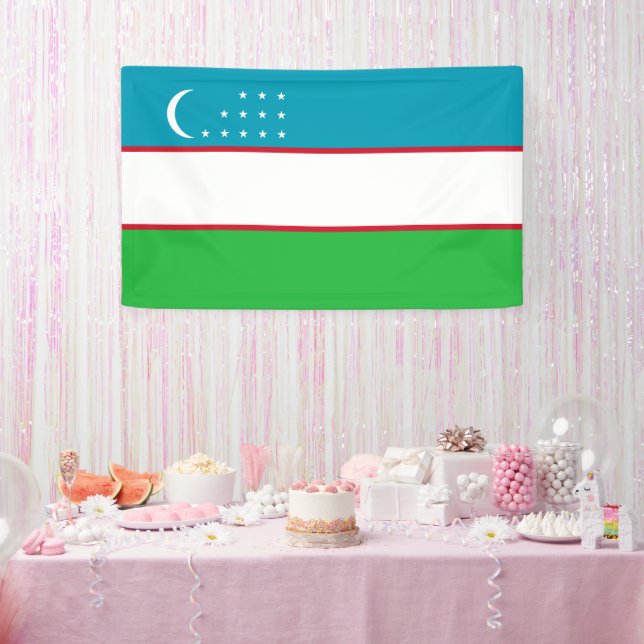 Uzbekistan flag banner (Party)