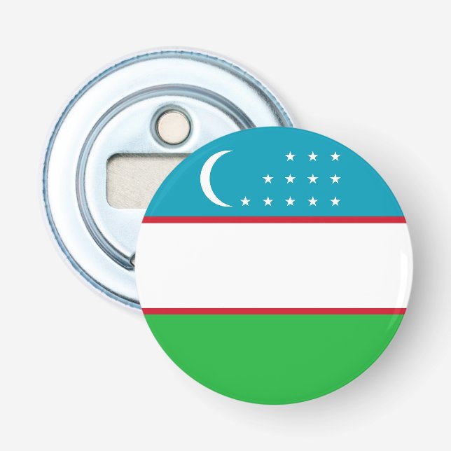 Uzbekistan flag bottle opener (Front)