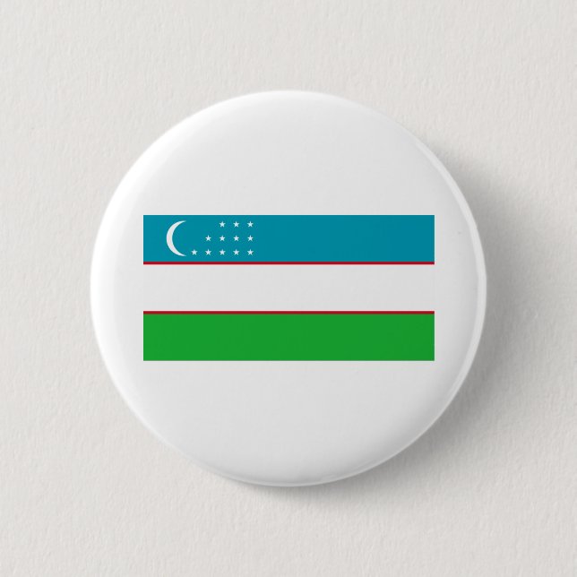 Uzbekistan Flag Button (Front)