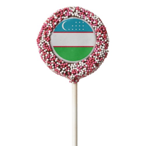 Uzbekistan flag chocolate covered oreo pop