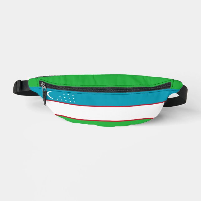 Uzbekistan flag fanny pack (Front)