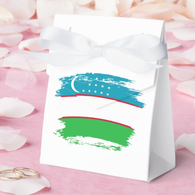 Uzbekistan flag favor boxes (Wedding)