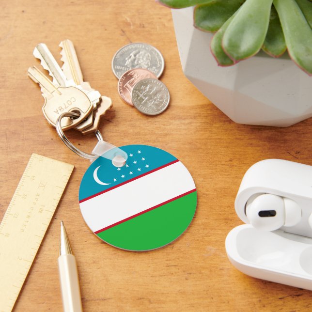 Uzbekistan flag keychain (Desk)