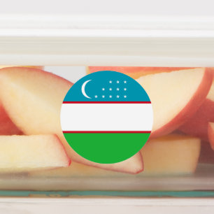 Uzbekistan flag kids' labels
