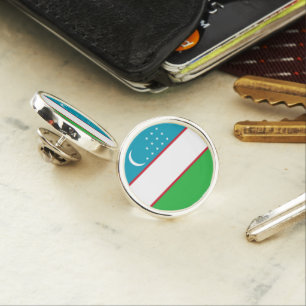 Uzbekistan flag lapel pin