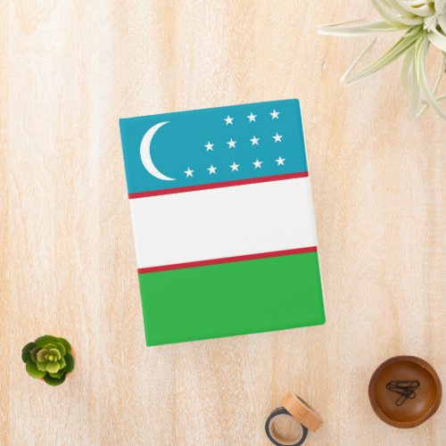 Uzbekistan flag mini binder