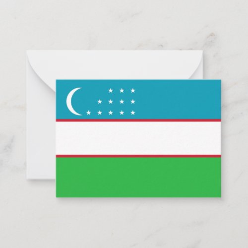 Uzbekistan flag note card