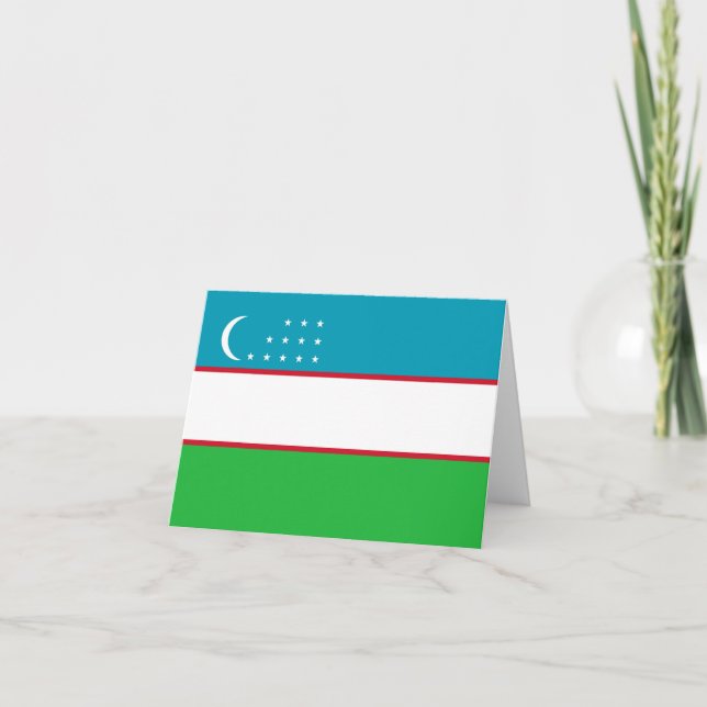Uzbekistan flag note card (Front)