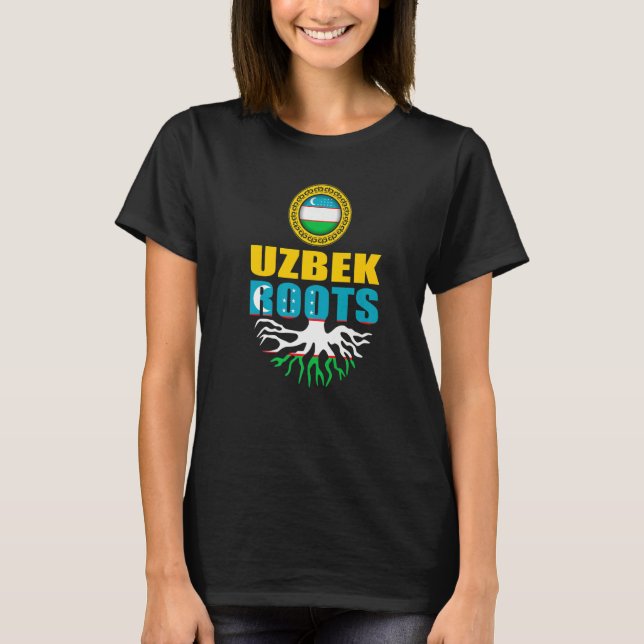 Uzbekistan Flag of Uzbekistan Uzbekistan Flag T-Shirt (Front)