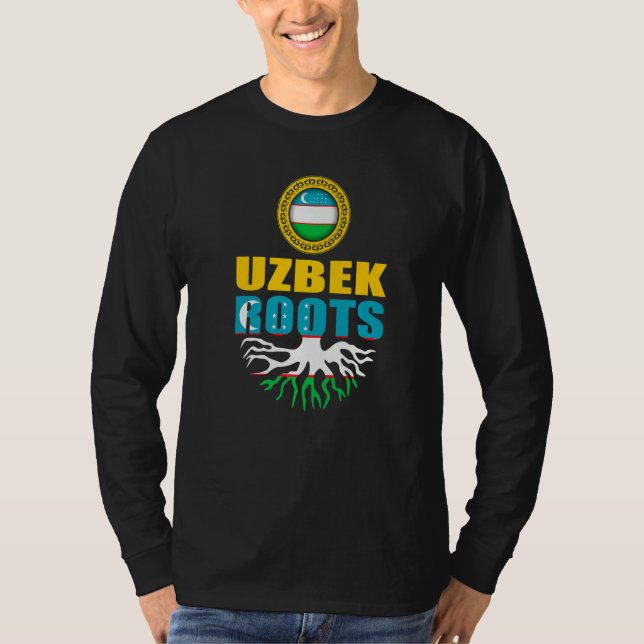 Uzbekistan Flag of Uzbekistan Uzbekistan Flag T-Shirt (Front)